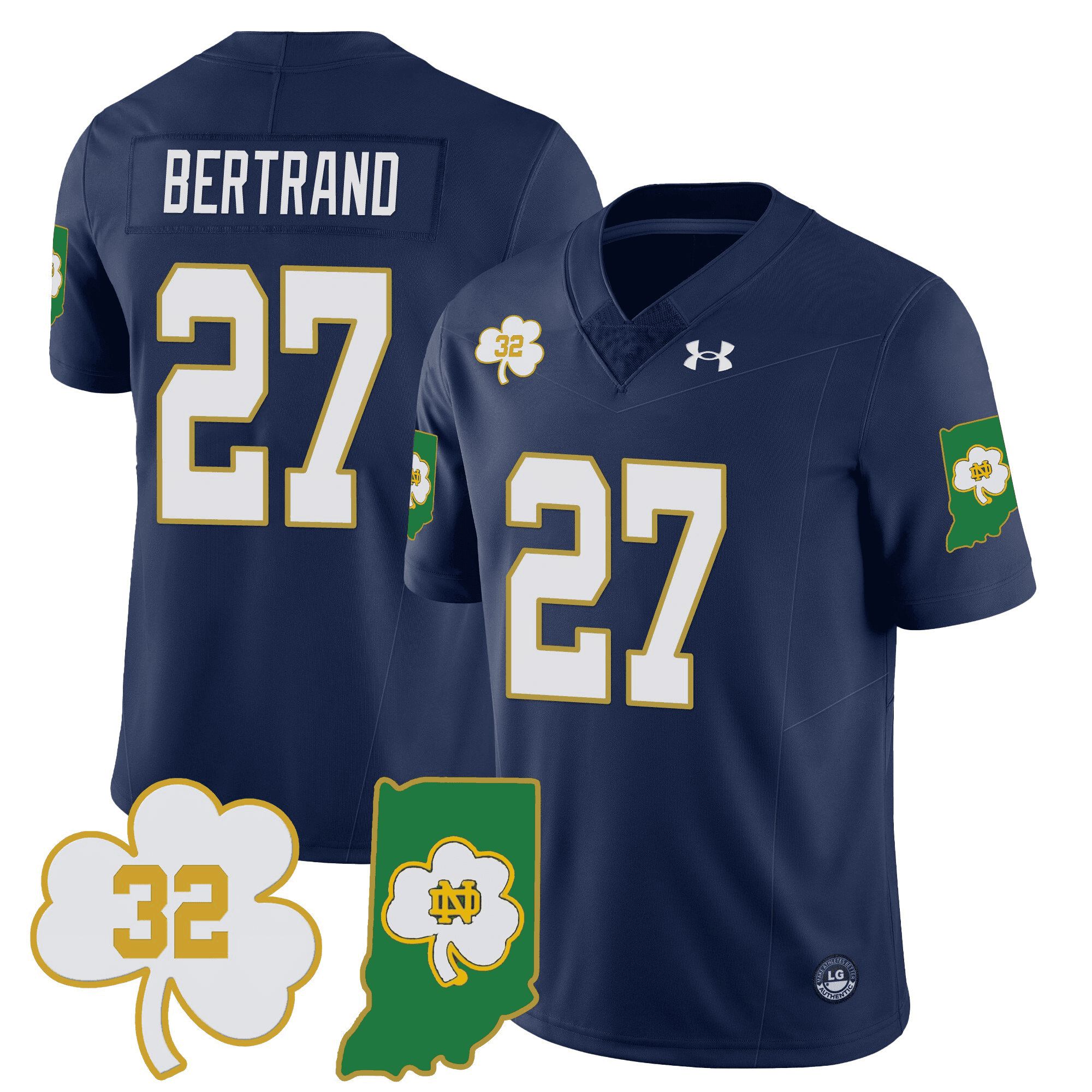 Men Notre Dame Fighting Irish #27 Bertrand Drak Blue 2024 Vapor Limited NCAA Jersey->indianapolis colts->NFL Jersey